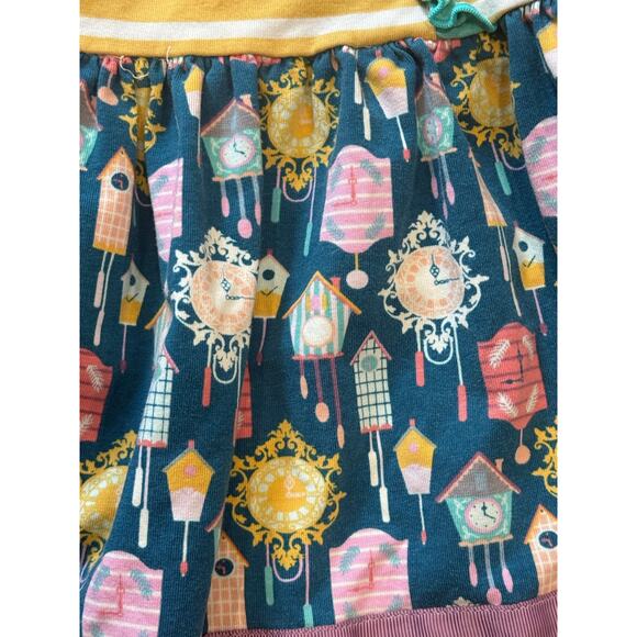 Matilda Jane Wonderment Time for Fun Tunic Top Size 2 Yellow Stripe Clock Print - Picture 9 of 11